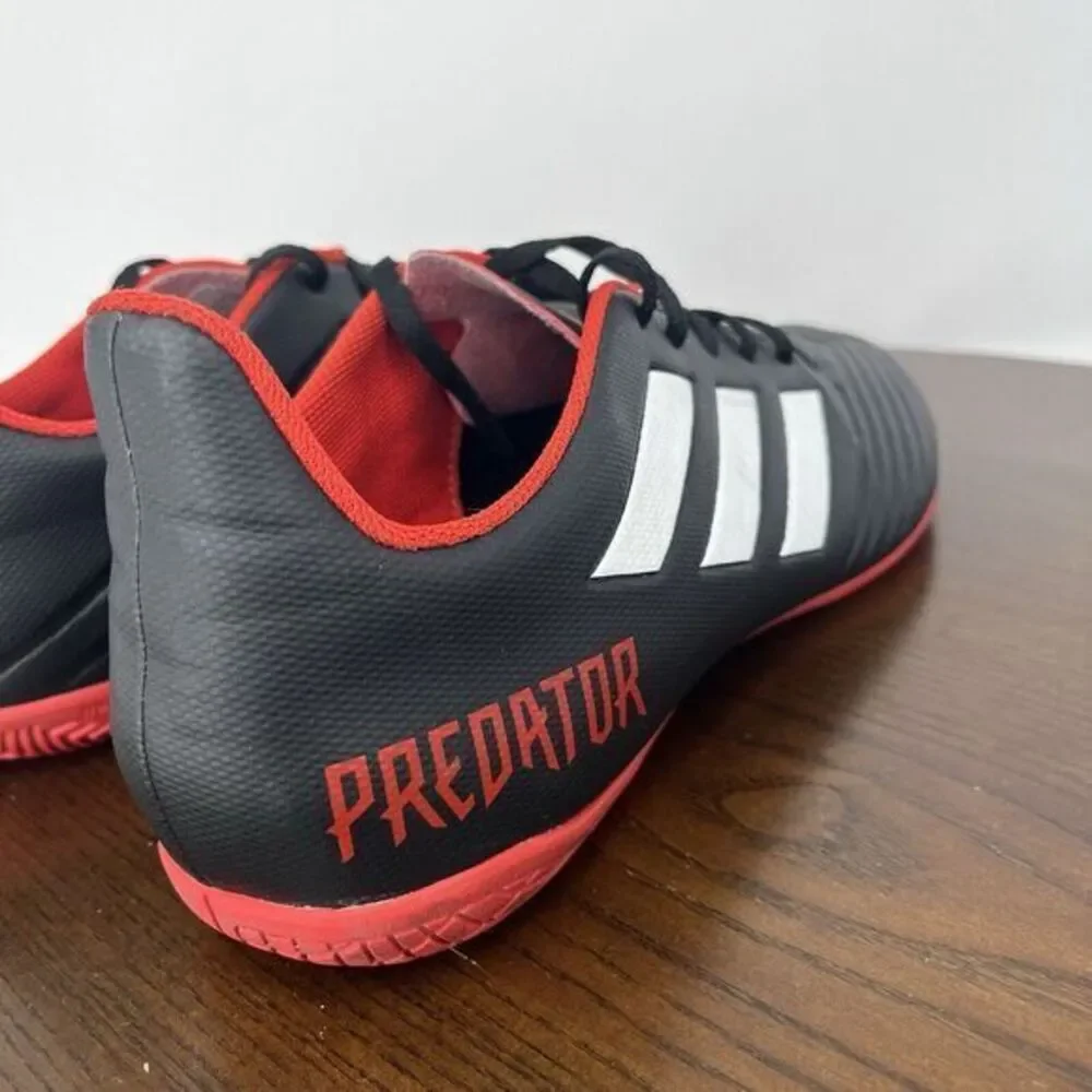 Adidas Predator Shoes Men's 12 Black Red Soccer Football Athletic Sneaker DB2136